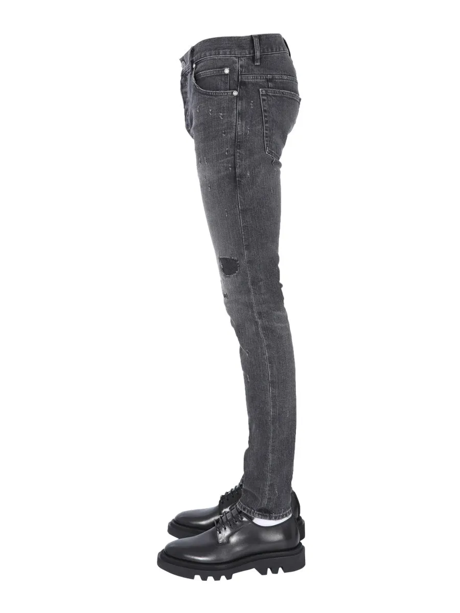 Balmain Distressed Skinny Jeans