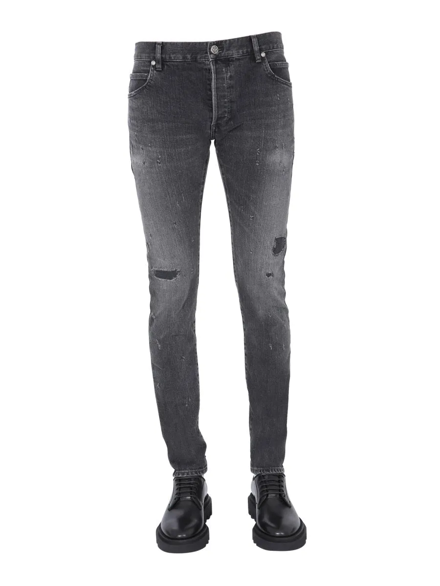 Balmain Distressed Skinny Jeans
