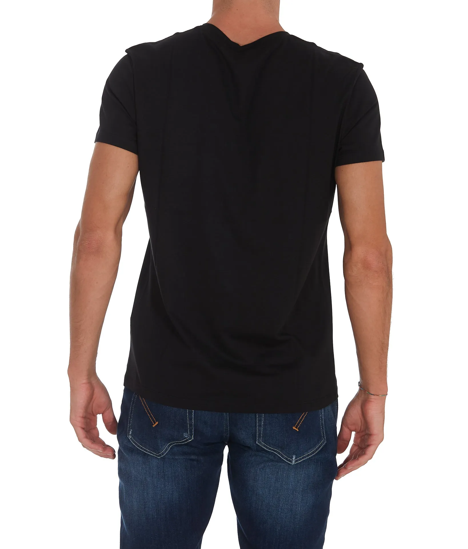 Balmain Flocked Logo Crewneck T-Shirt
