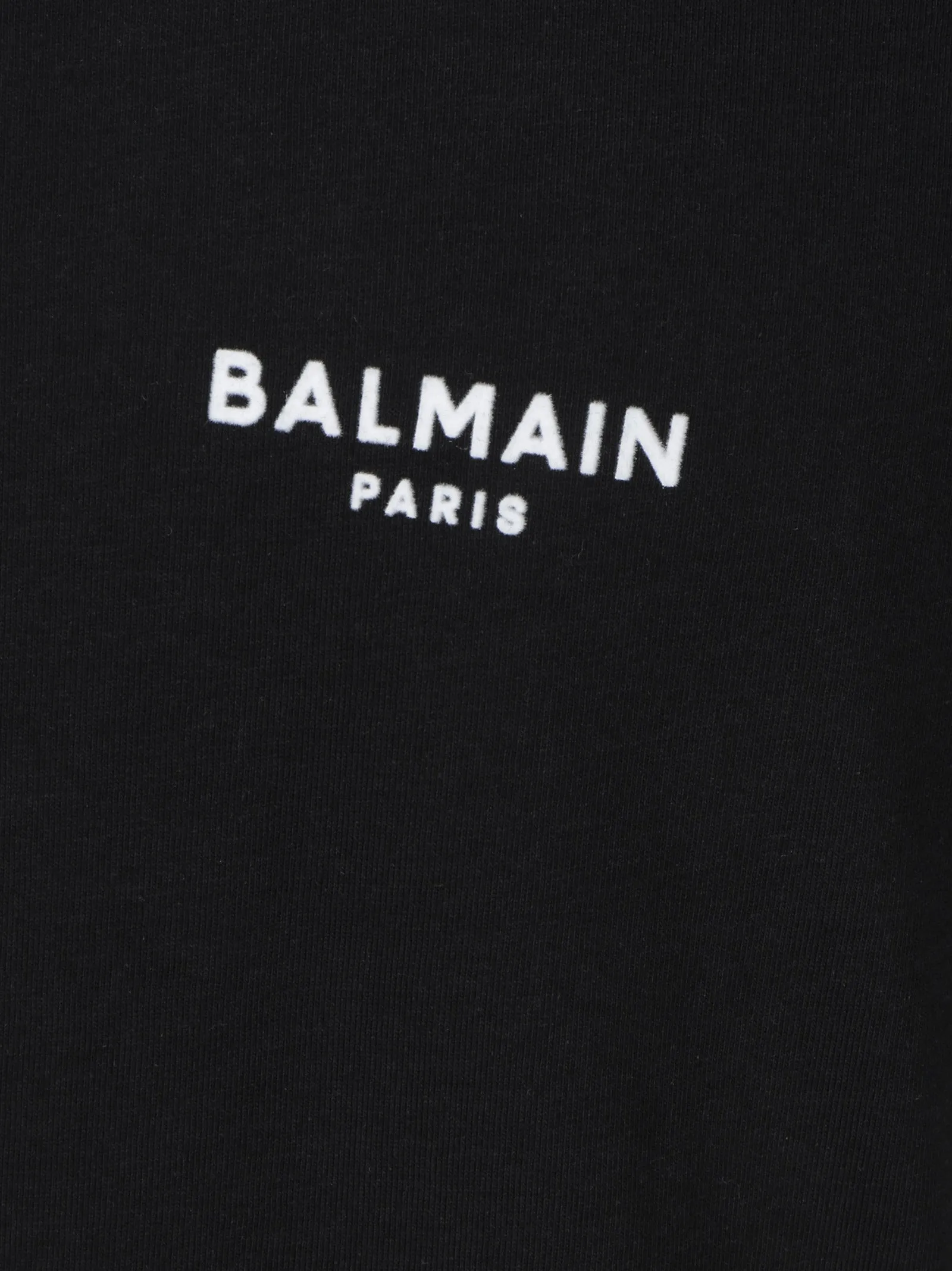 Balmain Flocked Logo Crewneck T-Shirt