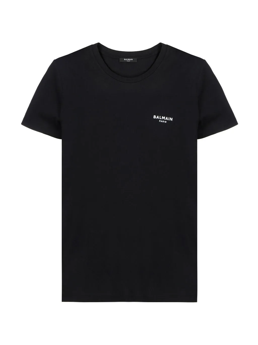 Balmain Flocked Logo Crewneck T-Shirt