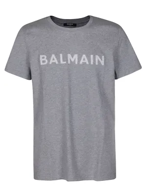 Balmain Logo Embroidered Crewneck T-Shirt