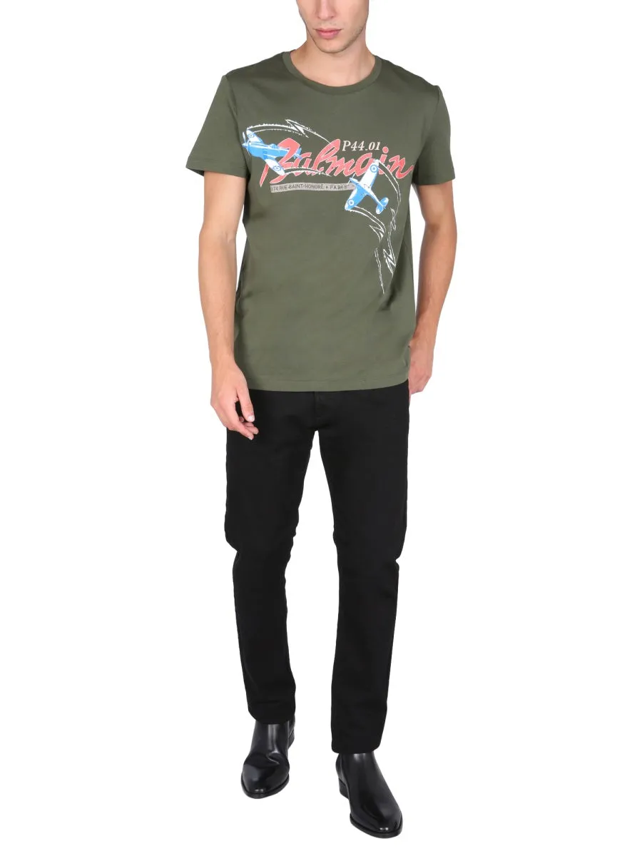 Balmain Logo Graphic Print T-Shirt