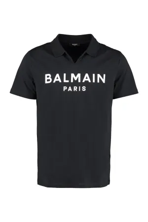 Balmain Logo Printed Short-Sleeved Polo Shirt
