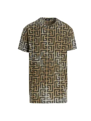 Balmain Monogram Printed Crewneck T-Shirt