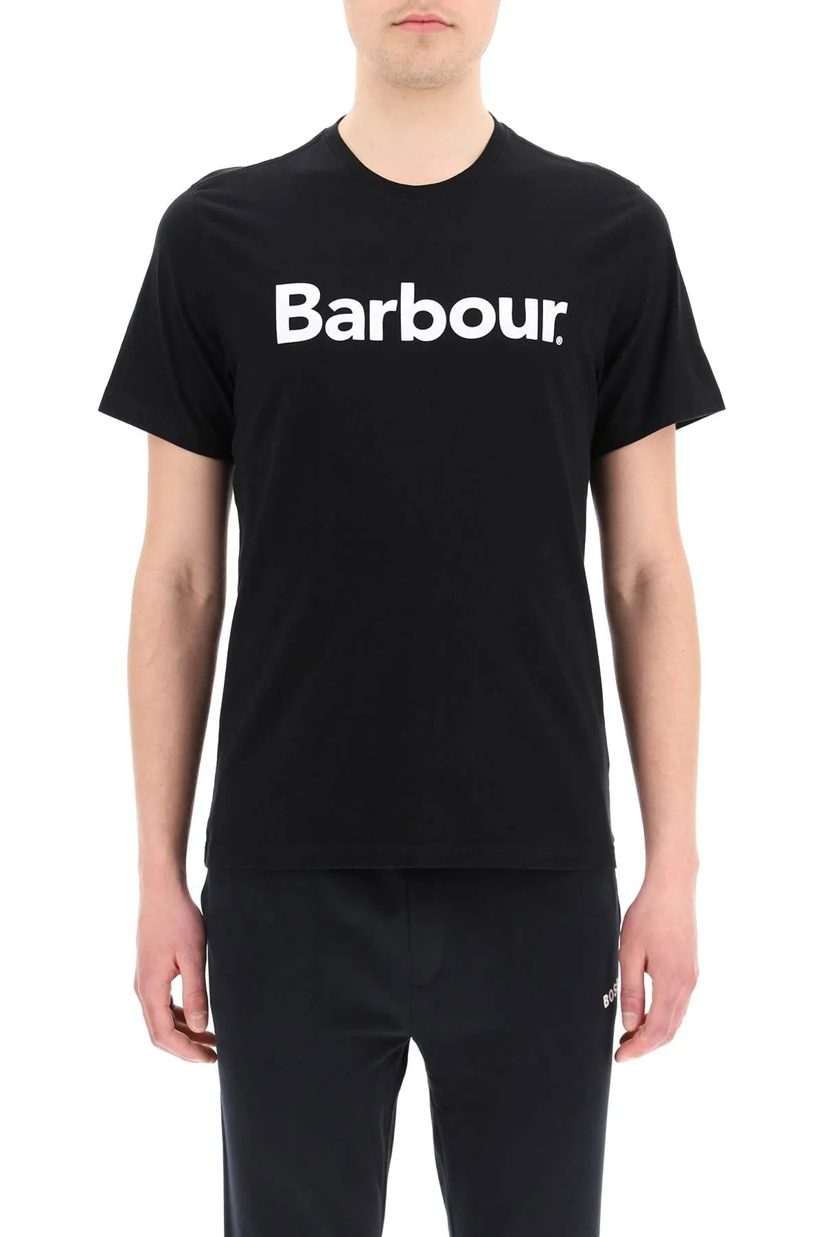Barbour Logo Printed Crewneck T-Shirt