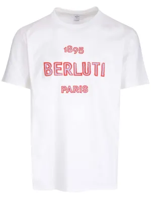 Berluti Logo Detailed Crewneck T-Shirt