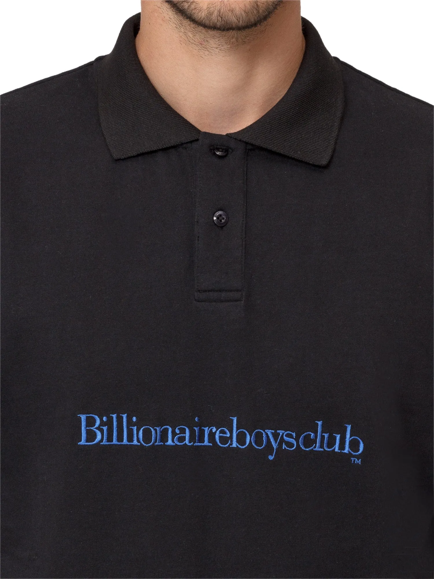 Billionaire Boys Club Bleached Effect Logo Embroidered Polo Shirt