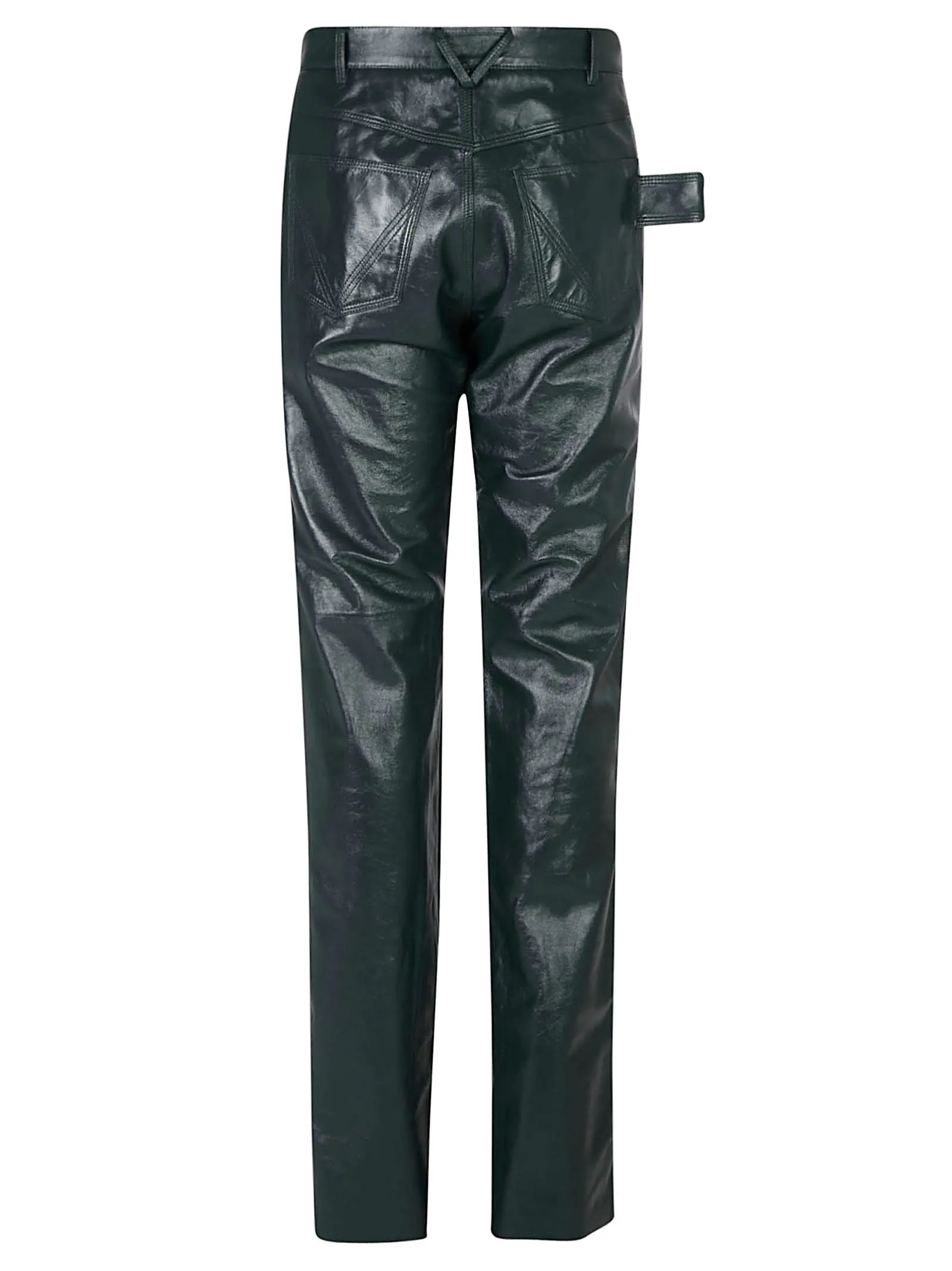 Bottega Veneta Triangle Loop Leather Pants