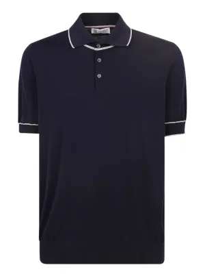 Brunello Cucinelli Contrast Trim Polo Shirt