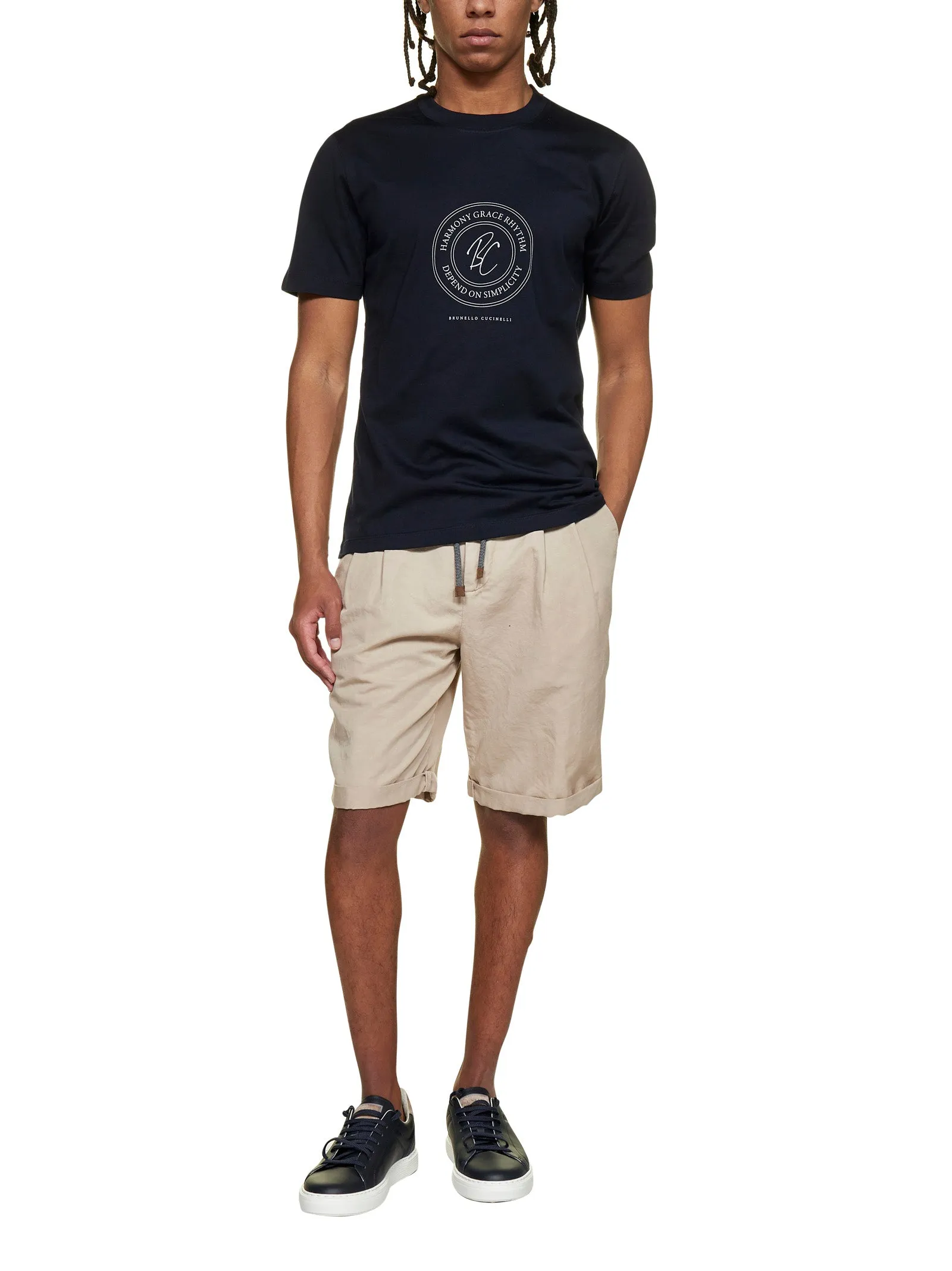 Brunello Cucinelli Drawstring Straight Cut Shorts
