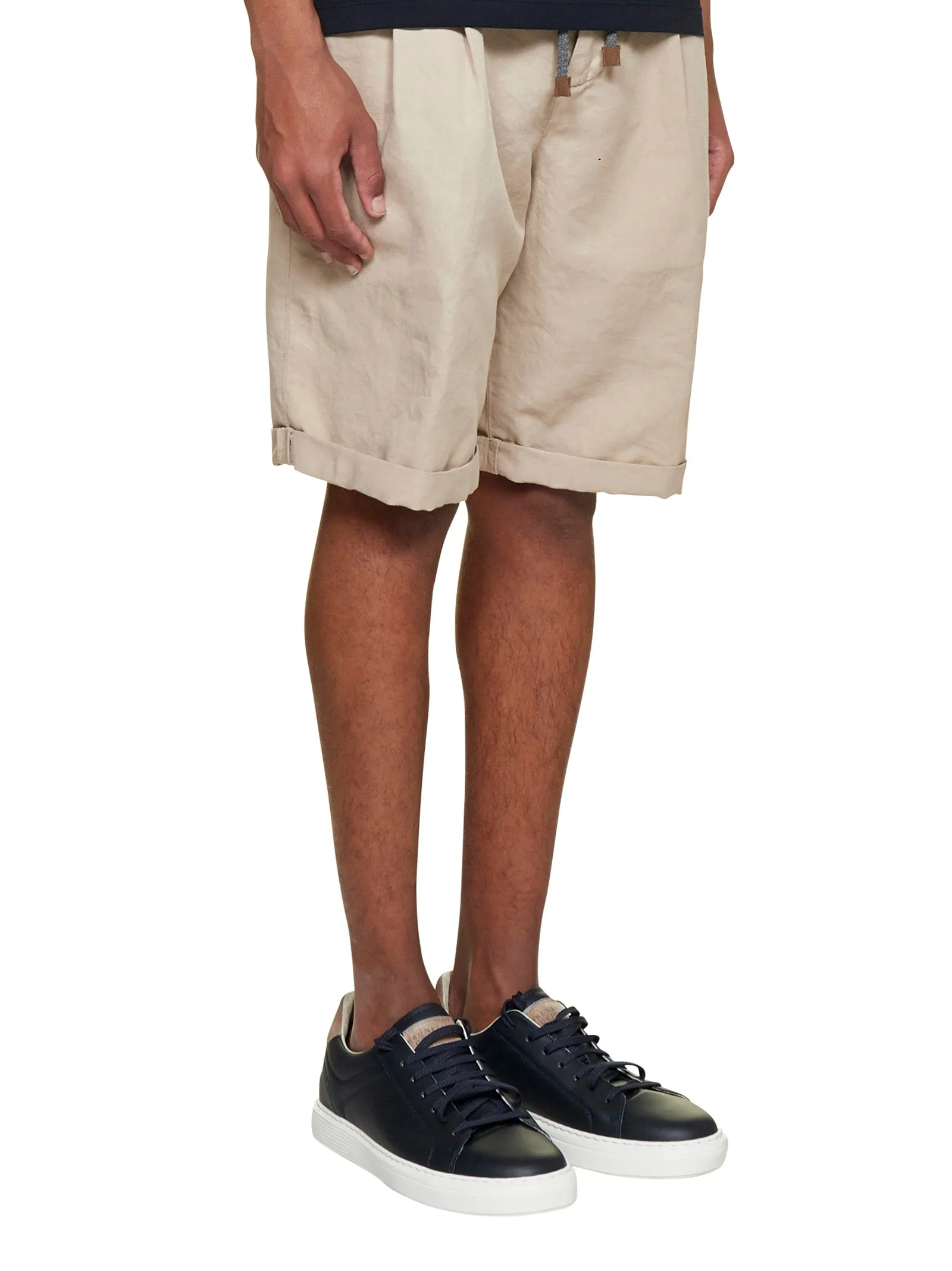 Brunello Cucinelli Drawstring Straight Cut Shorts