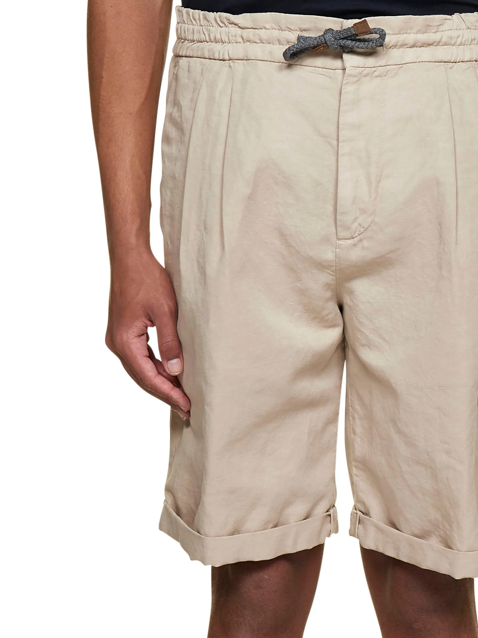 Brunello Cucinelli Drawstring Straight Cut Shorts