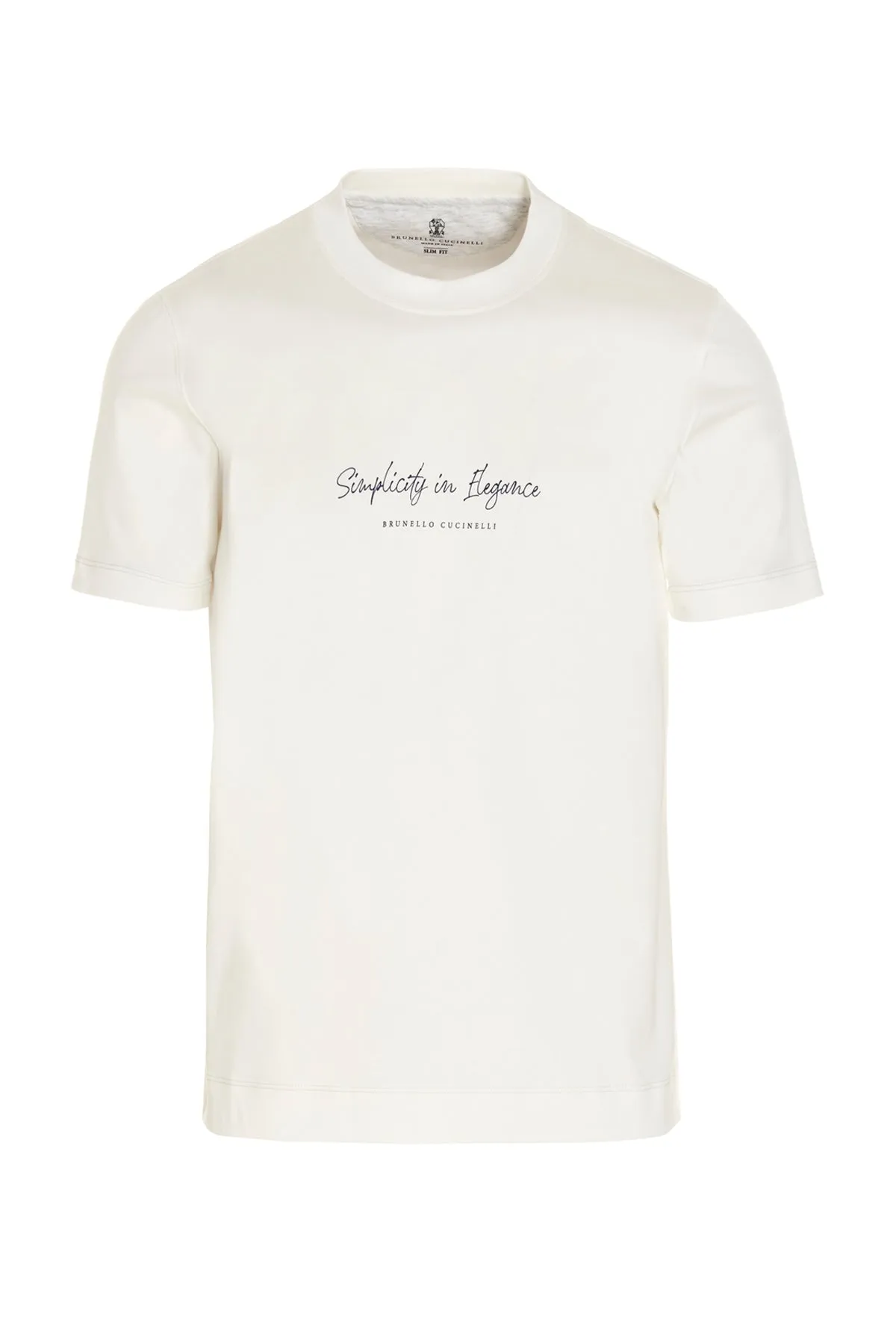 Brunello Cucinelli Logo Printed Crewneck T-Shirt