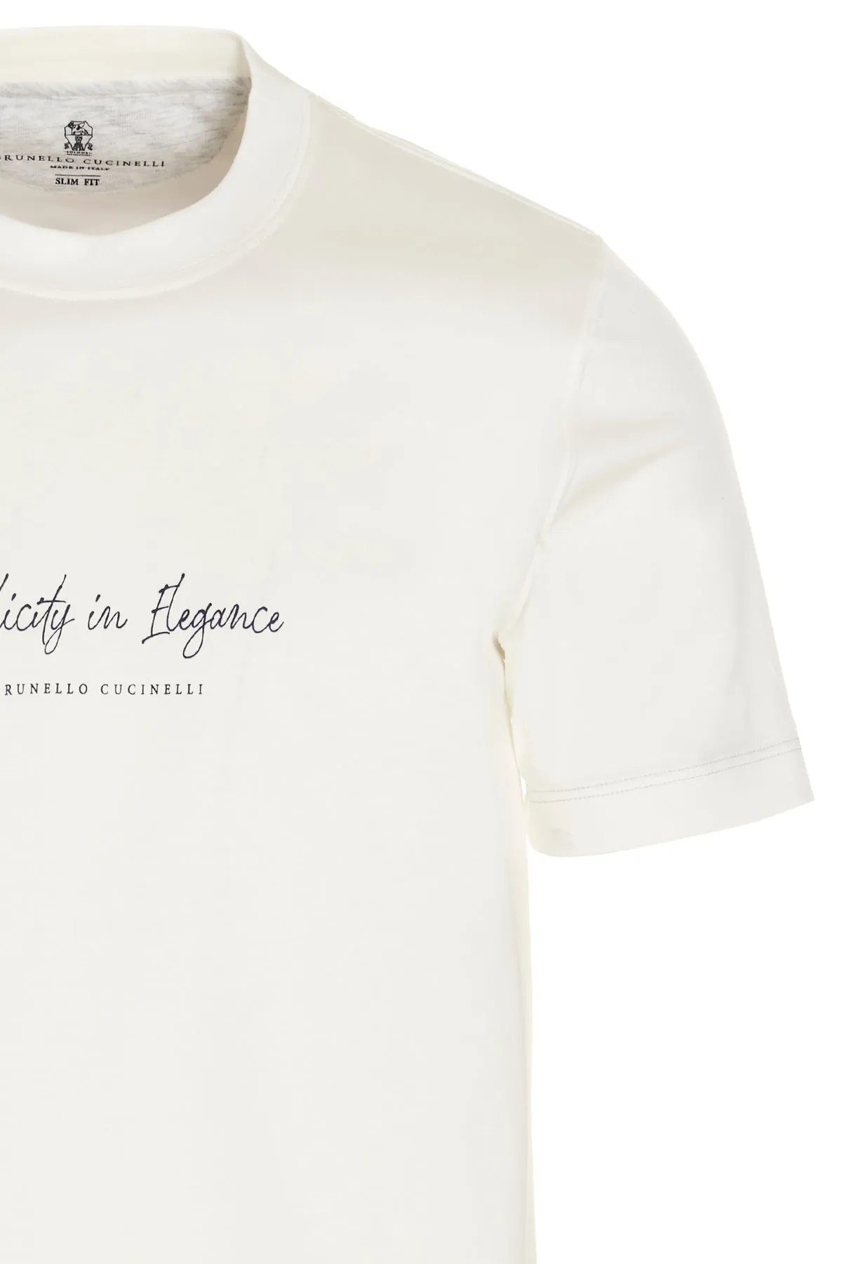 Brunello Cucinelli Logo Printed Crewneck T-Shirt