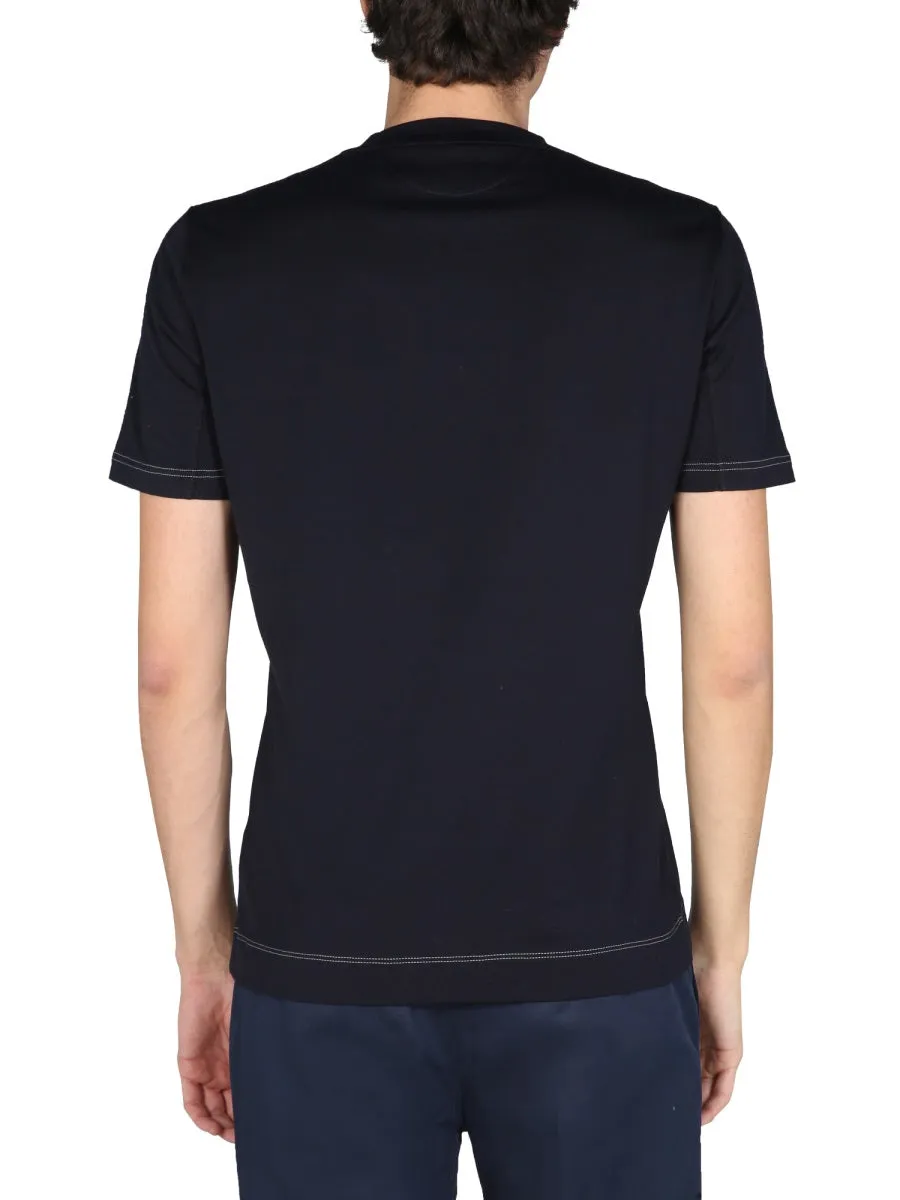 Brunello Cucinelli Logo Printed Crewneck T-Shirt