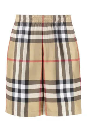 Burberry Check Elasticated Waist Shorts