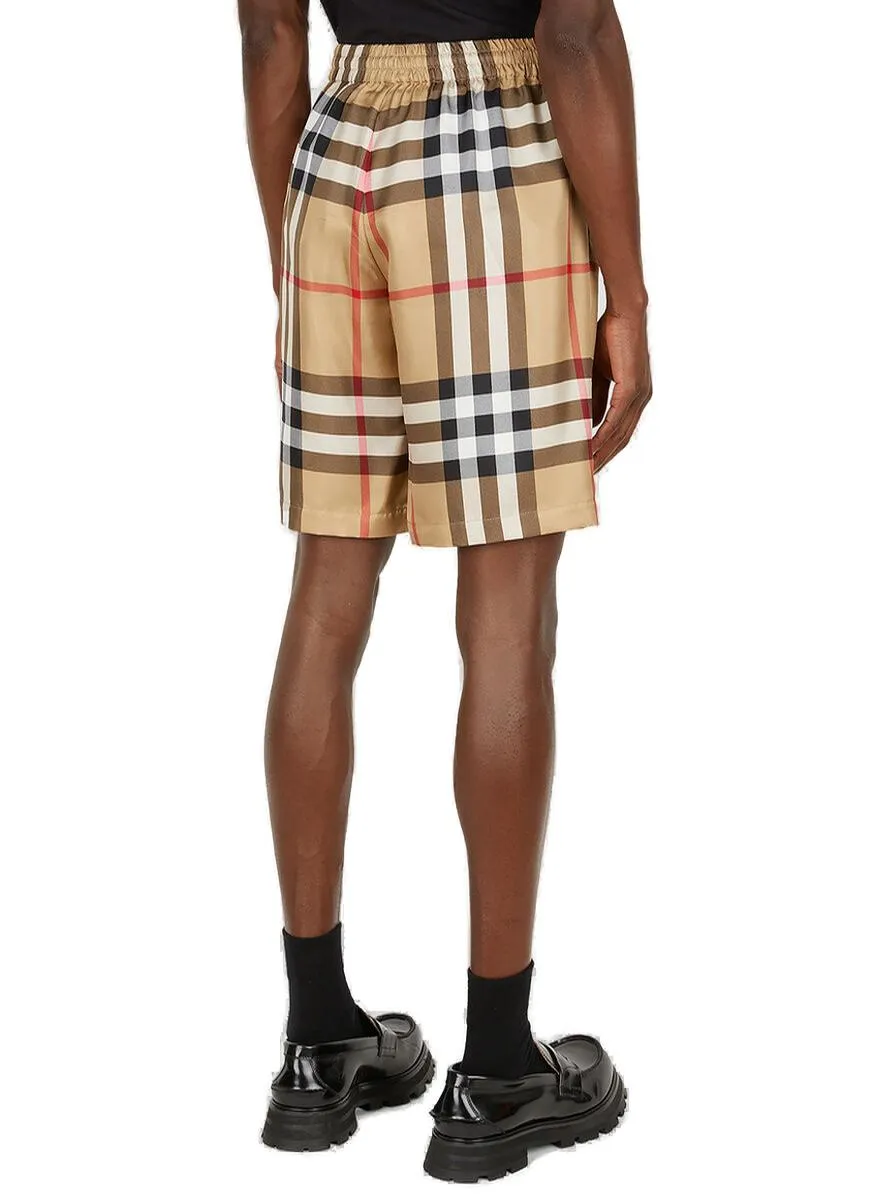 Burberry Check Elasticated Waist Shorts