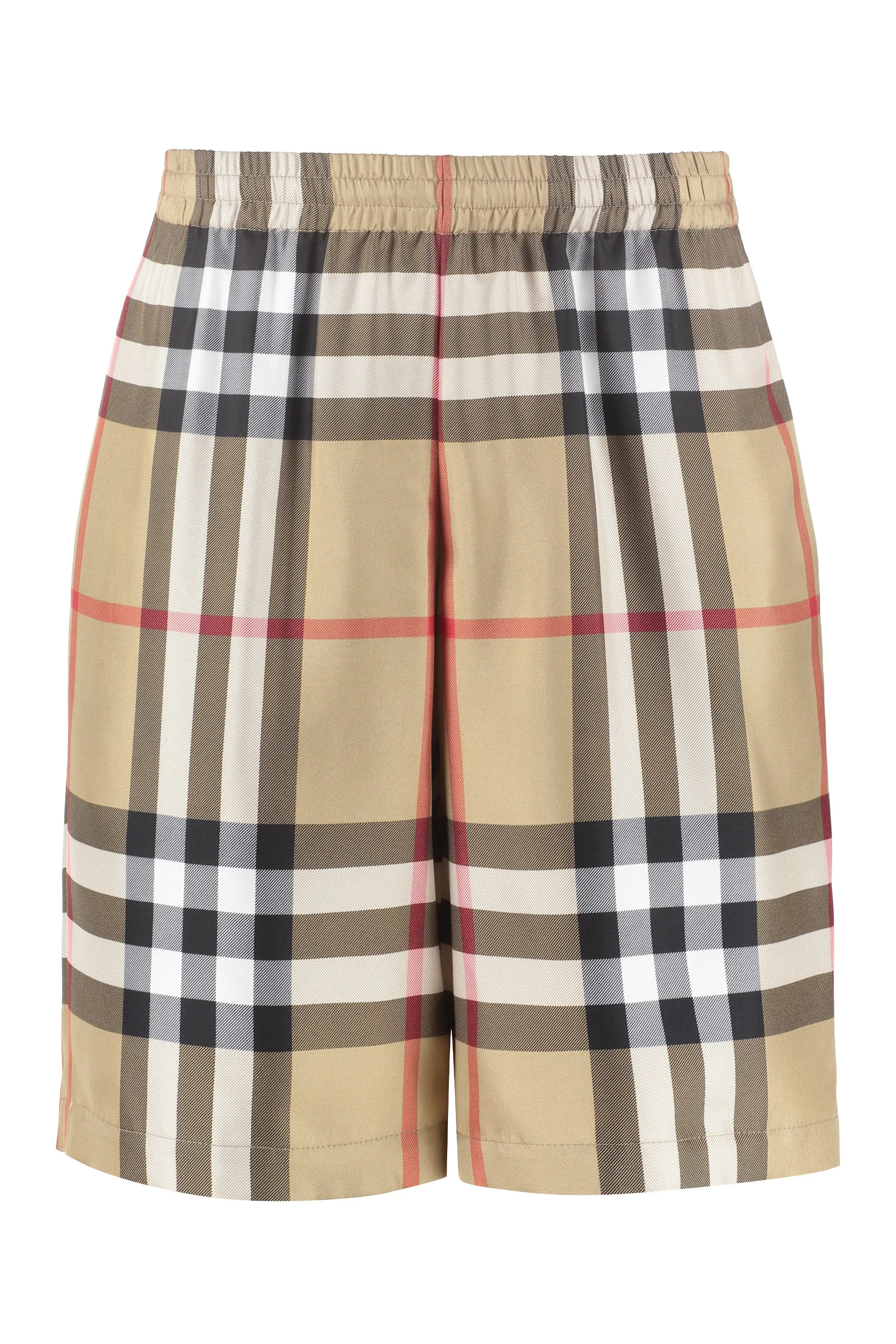 Burberry Check Elasticated Waist Shorts