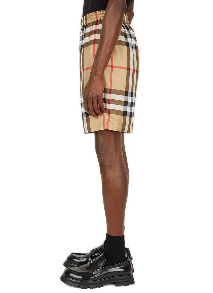 Burberry Check Elasticated Waist Shorts