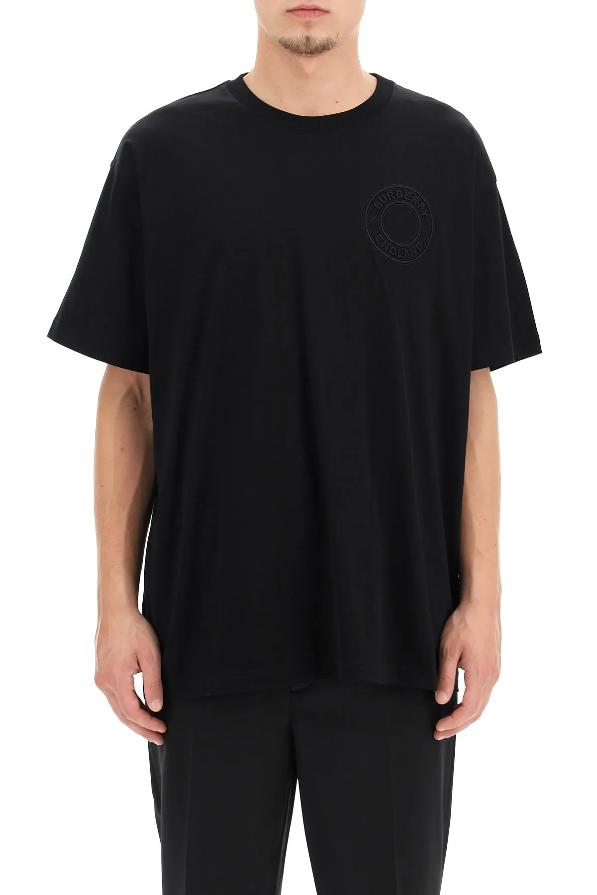 Burberry Logo Embroidered Crewneck T-Shirt
