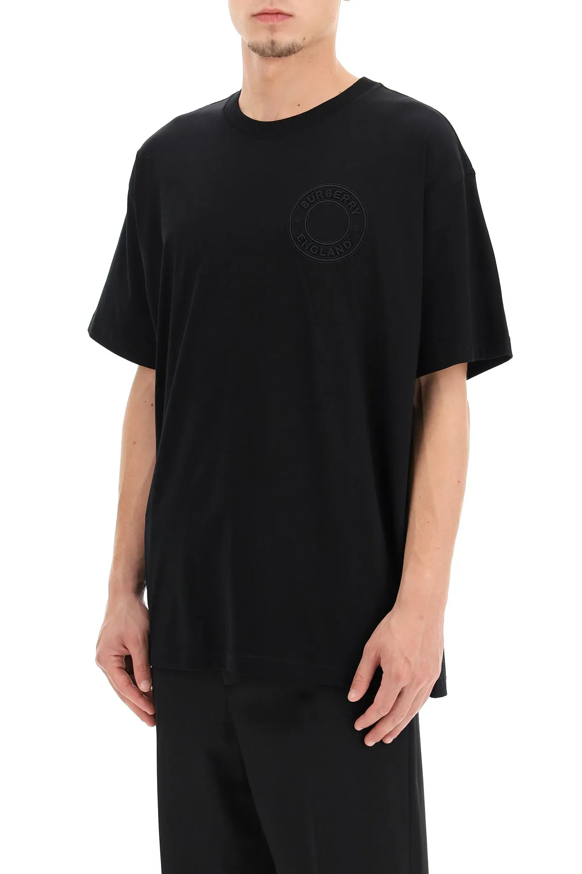 Burberry Logo Embroidered Crewneck T-Shirt