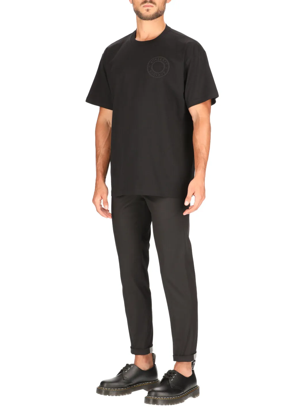 Burberry Logo Embroidered Crewneck T-Shirt