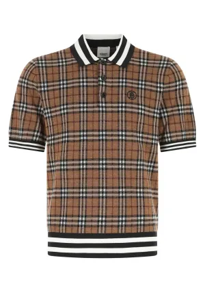 Burberry Monogram Motif Check Jacquard Polo Shirt