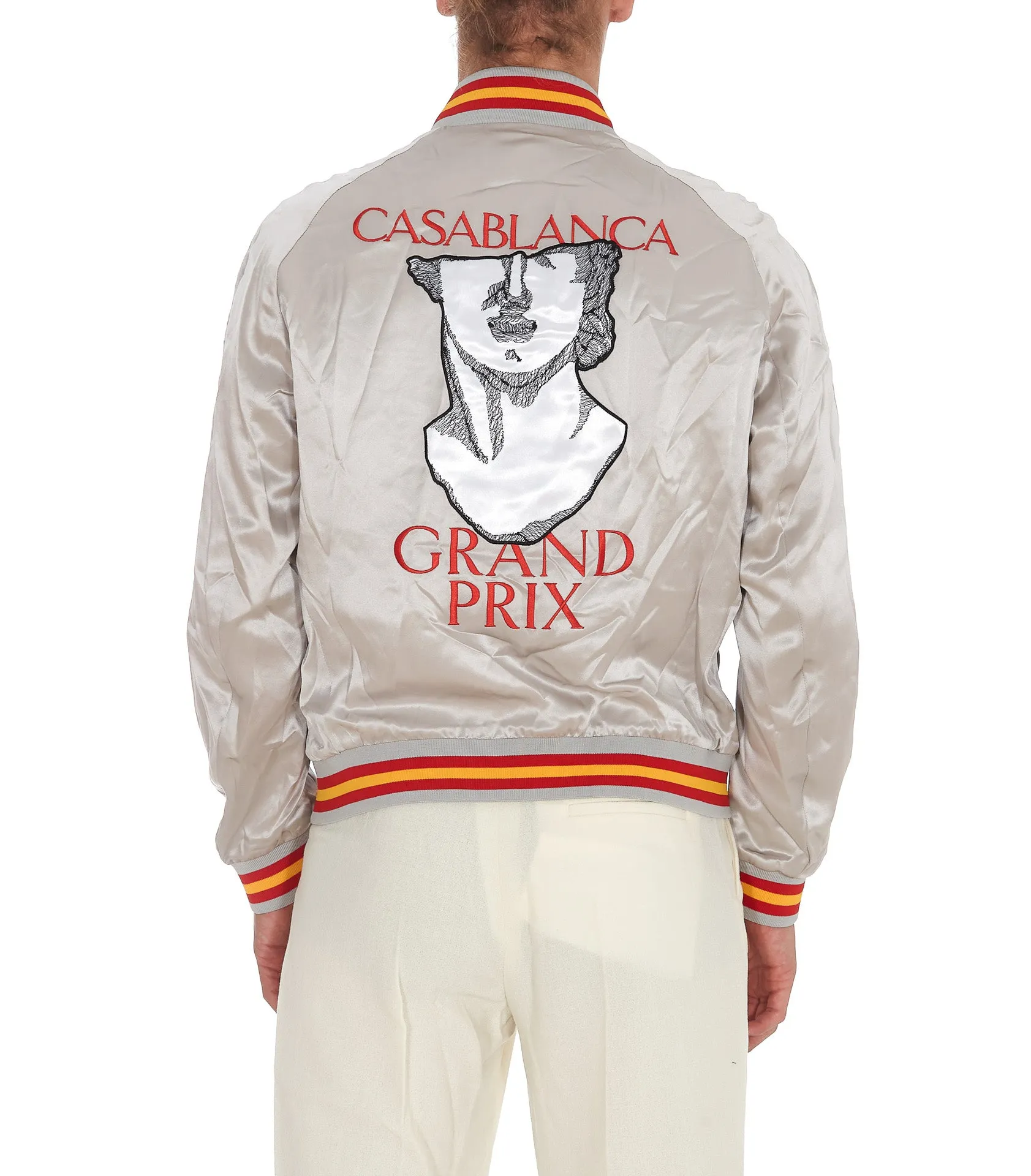Casablanca Logo Embroidered Zipped Jacket