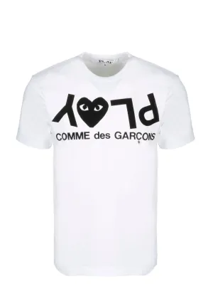 Comme des Garons Play Inverted Logo Printed T-Shirt