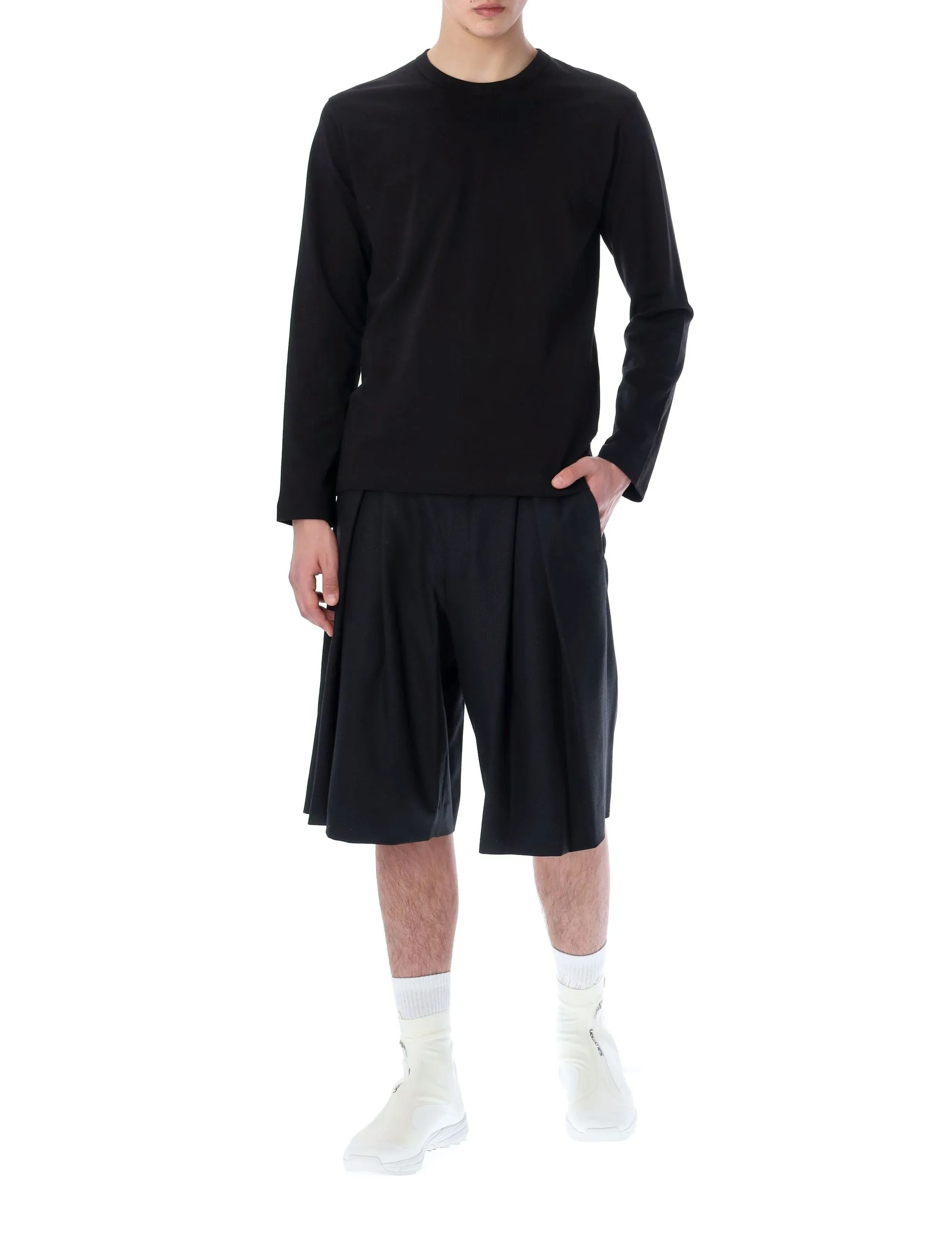 Comme des Garons Shirt Back Logo Printed Long-Sleeve T-Shirt