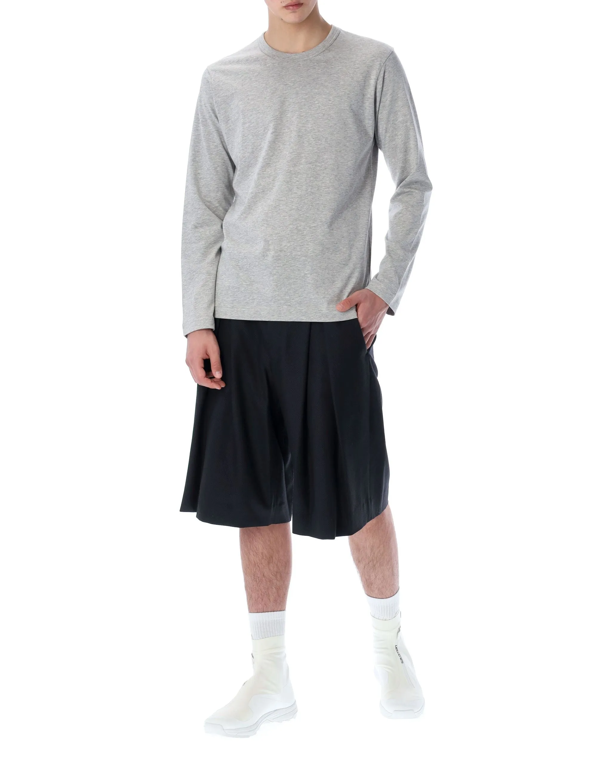 Comme des Garons Shirt Back Logo Printed Long-Sleeve T-Shirt