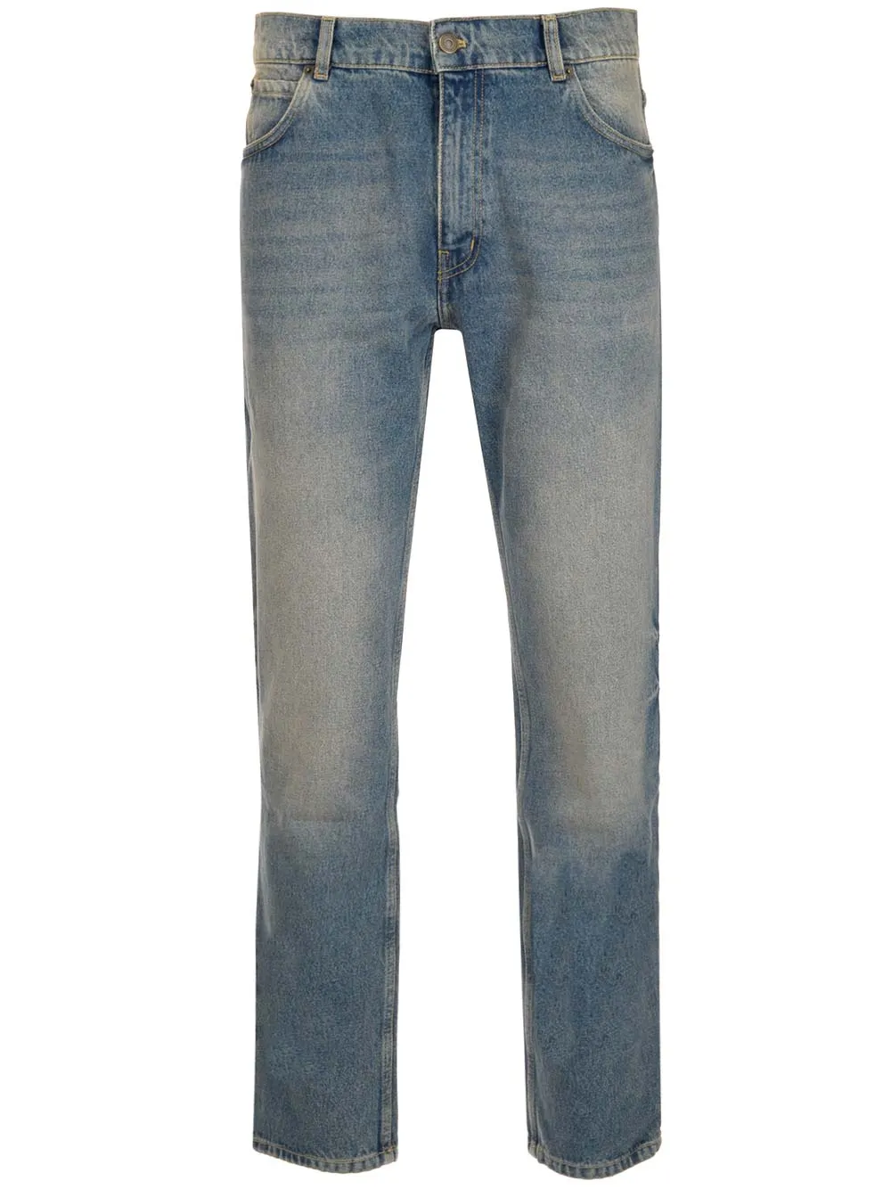 Courrges Logo Embroidered Slim Fit Jeans