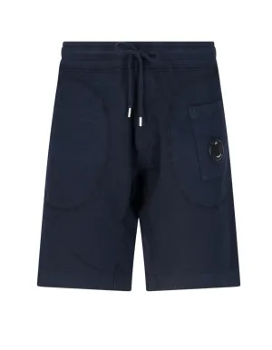 C.P. Company Logo Patch Drawstring Shorts