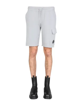 C.P. Company Logo Patch Drawstring Shorts