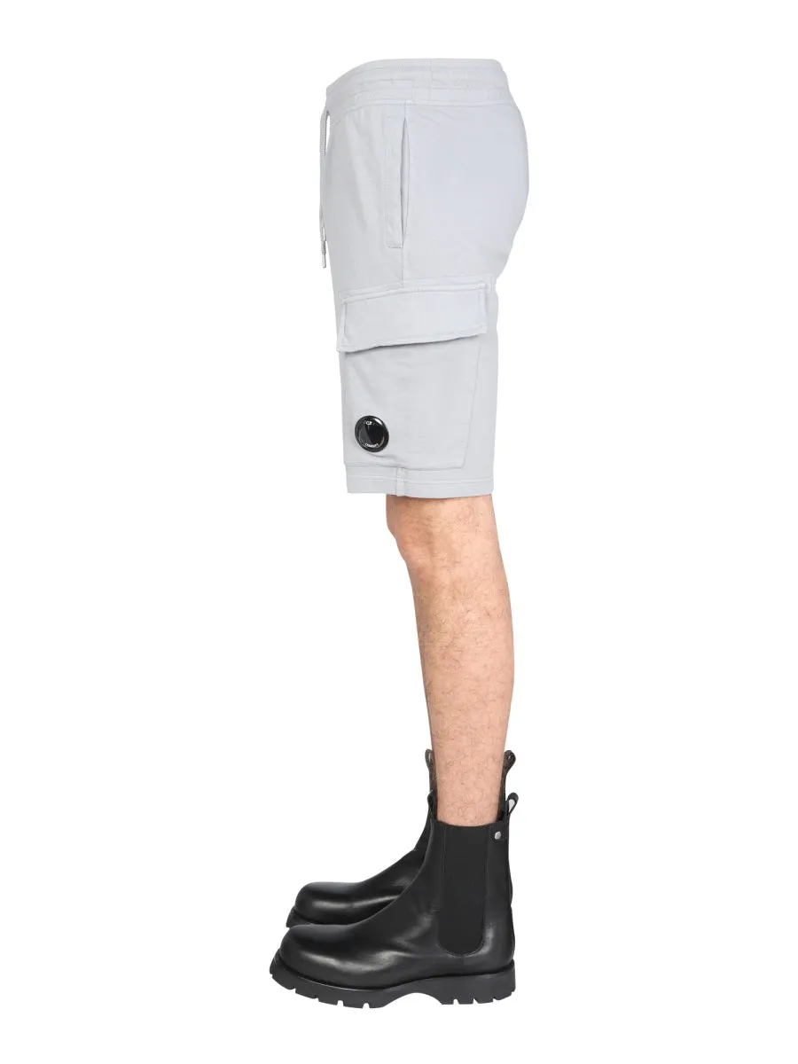 C.P. Company Logo Patch Drawstring Shorts