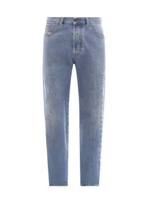 Diesel D-Mand Mid-Rise Straight-Leg Jeans