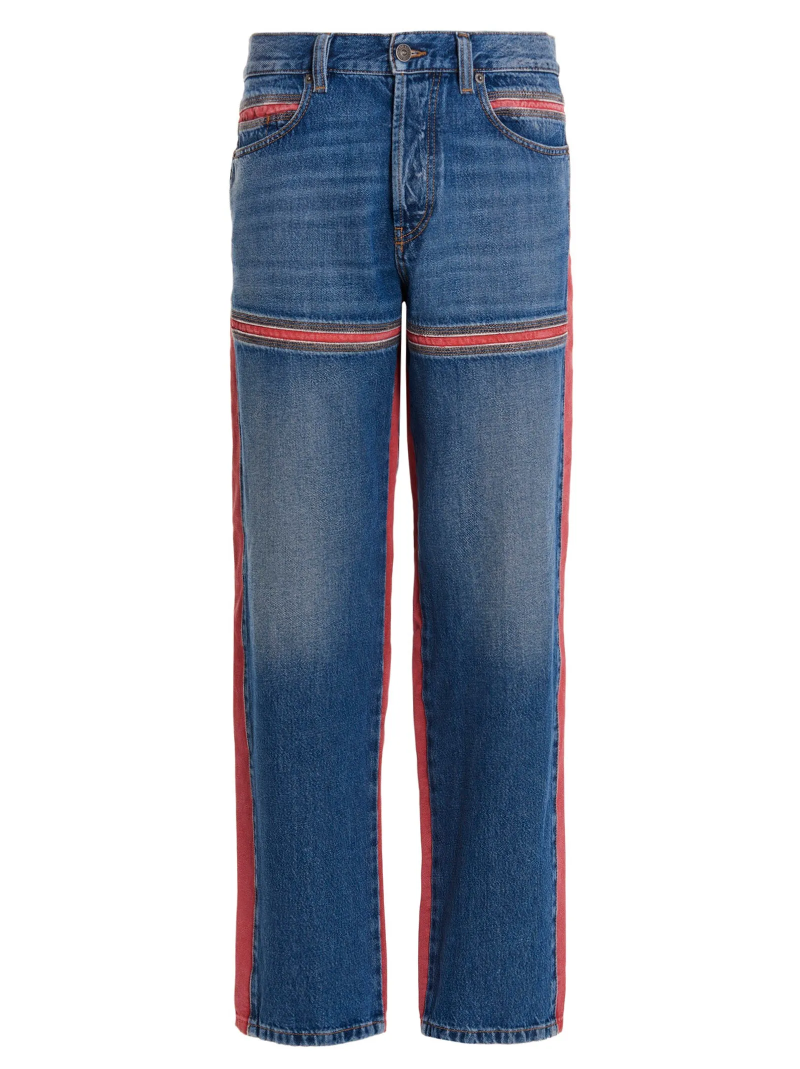 Diesel D-Mand Mid-Rise Straight Leg Jeans