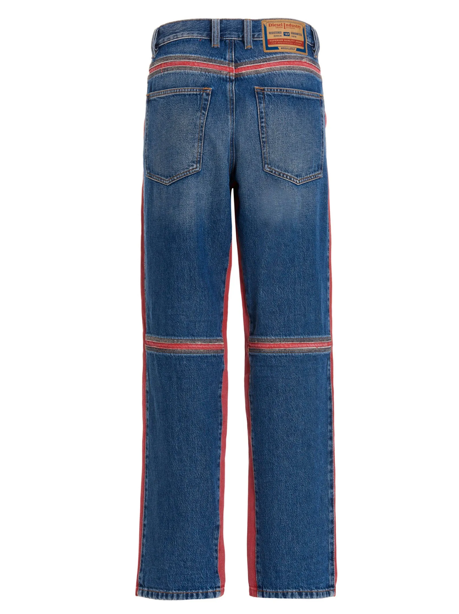 Diesel D-Mand Mid-Rise Straight Leg Jeans