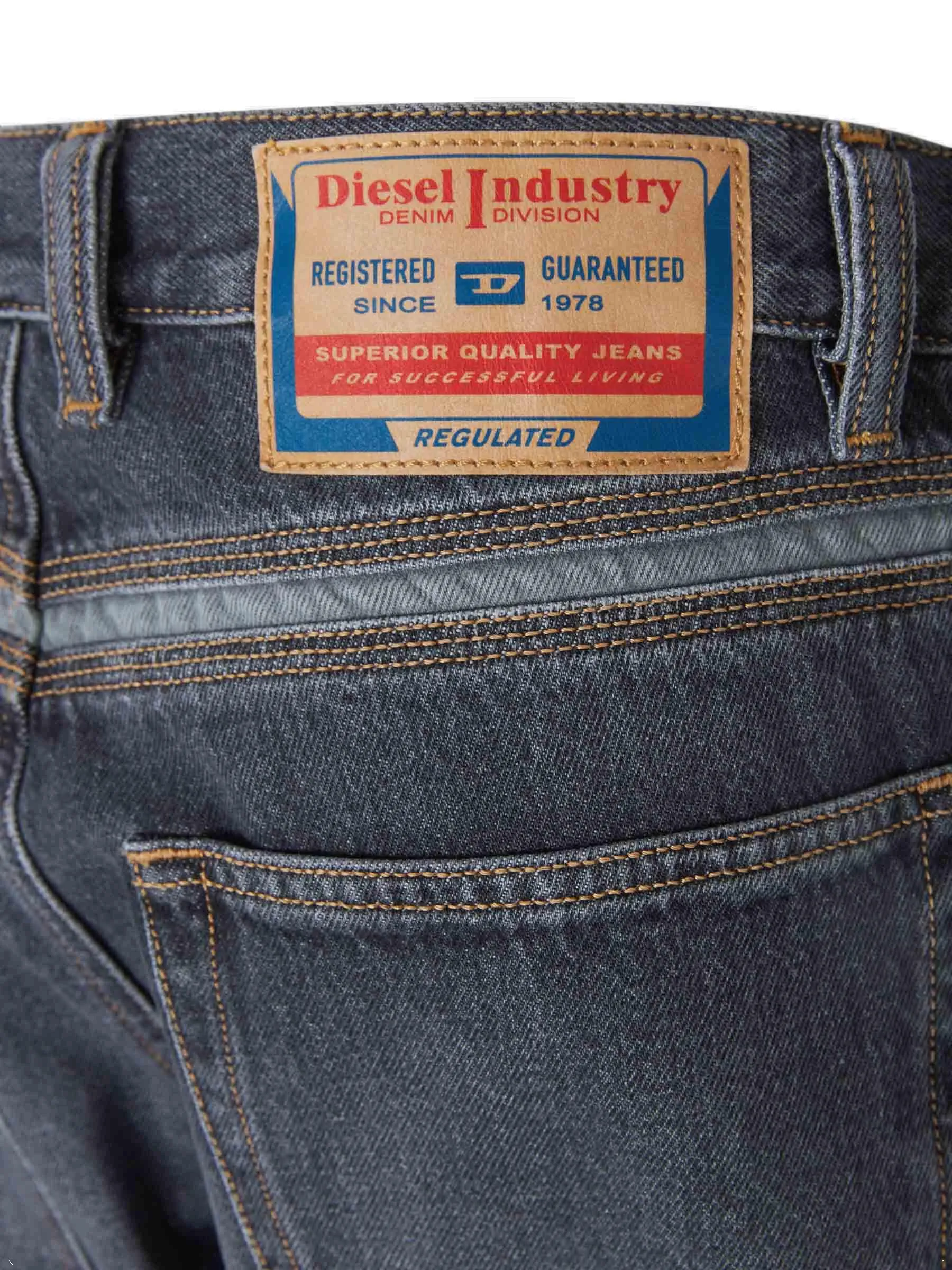 Diesel D-Mand Stripe Detailed Jeans