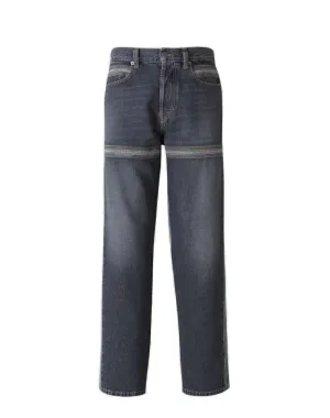 Diesel D-Mand Stripe Detailed Jeans