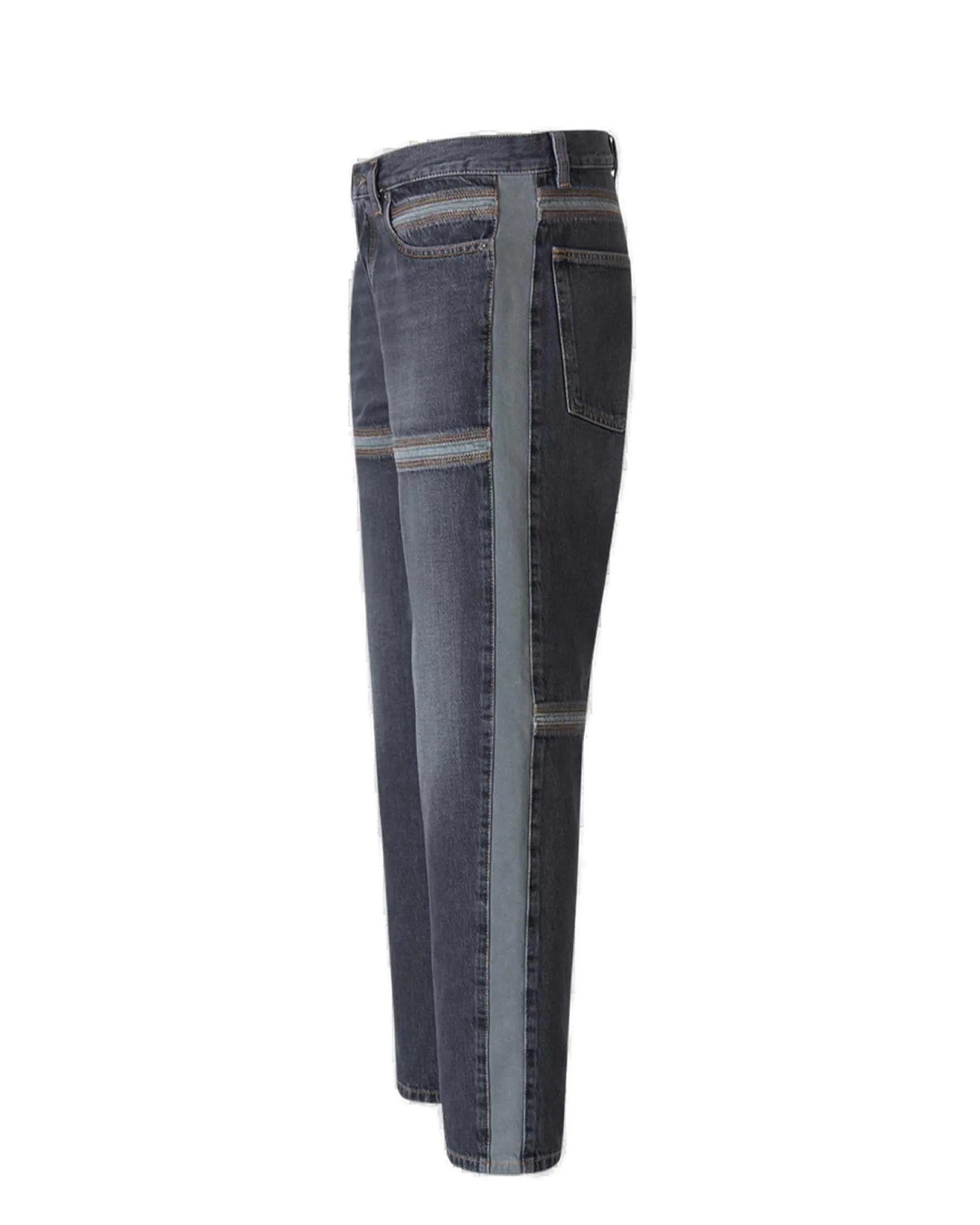 Diesel D-Mand Stripe Detailed Jeans