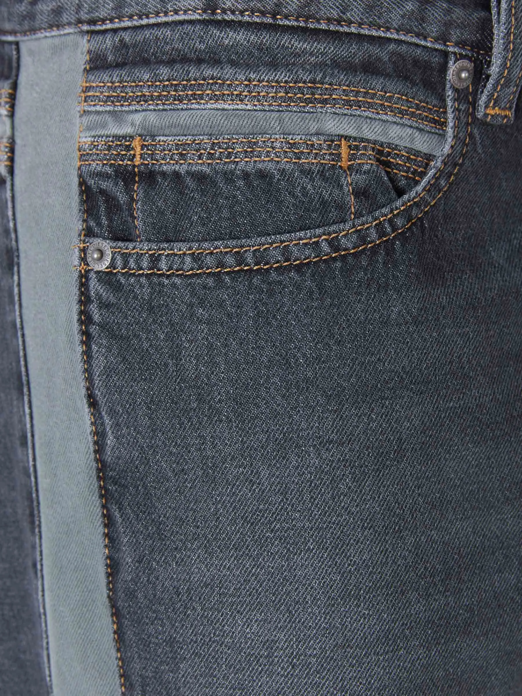 Diesel D-Mand Stripe Detailed Jeans