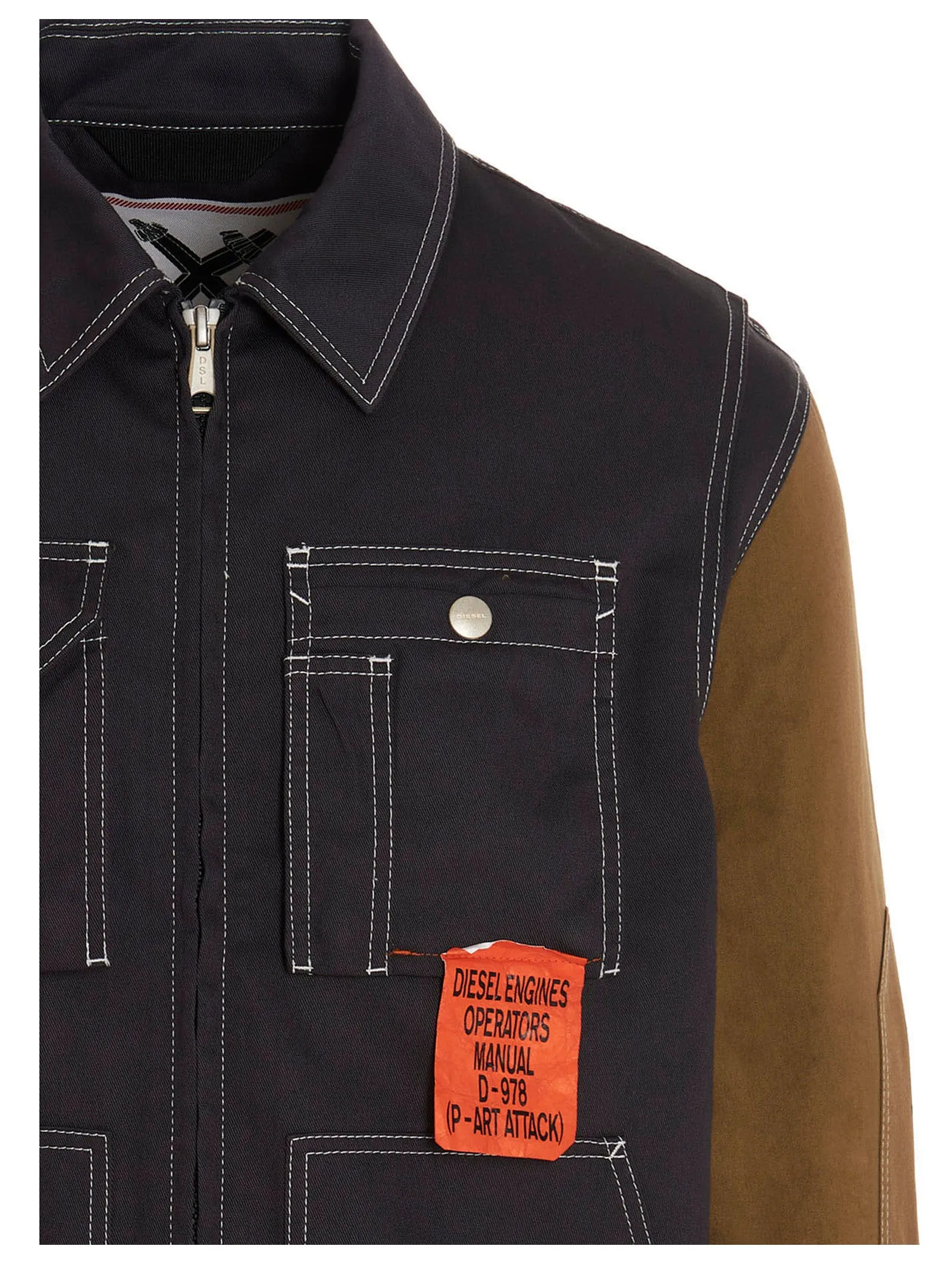 Diesel Logo Appliqu Zip-Up Jacket