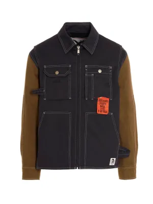 Diesel Logo Appliqu Zip-Up Jacket