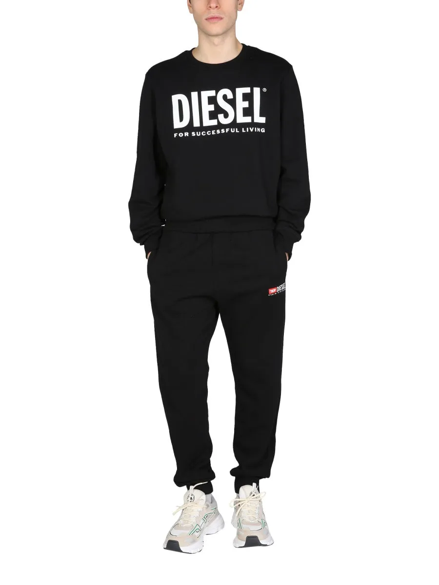 Diesel Logo Embroidered Jogging Pants