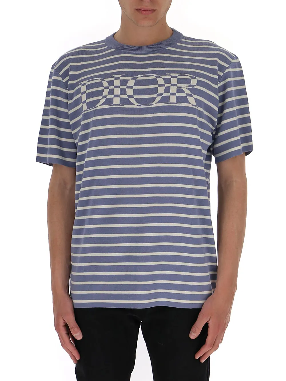 Dior Homme Logo Striped Oversized T-Shirt