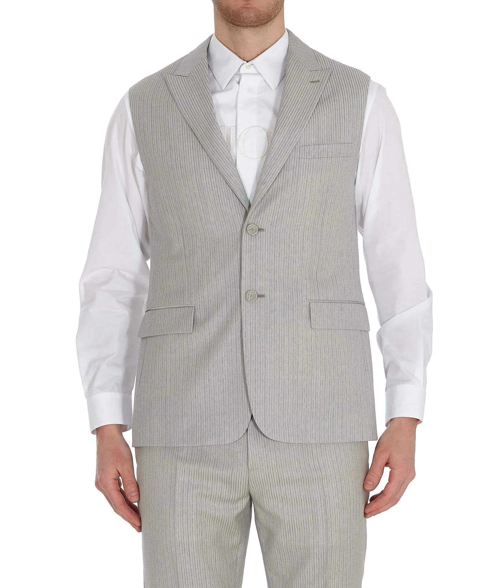 Dior Homme Striped Sleeveless Jacket