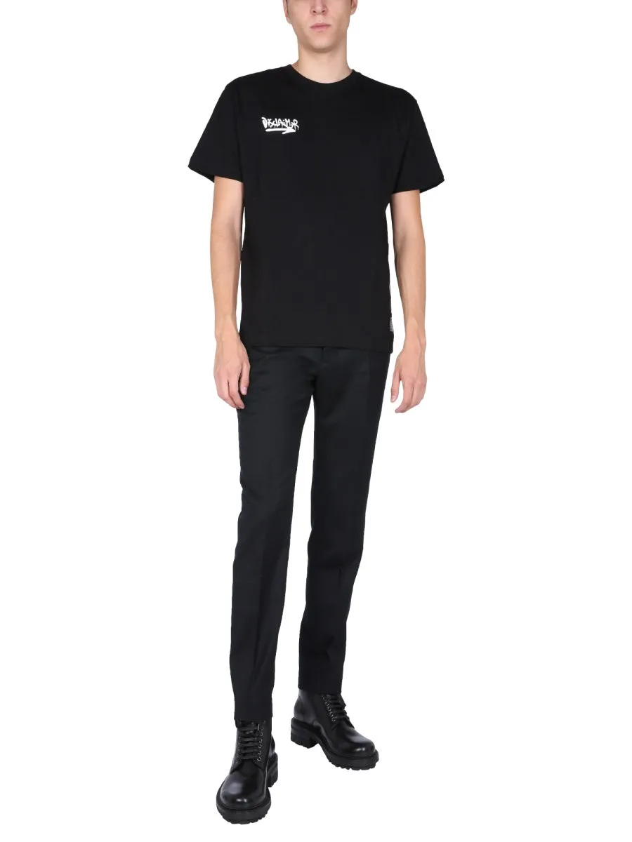 Disclaimer Logo Print Crewneck T-Shirt