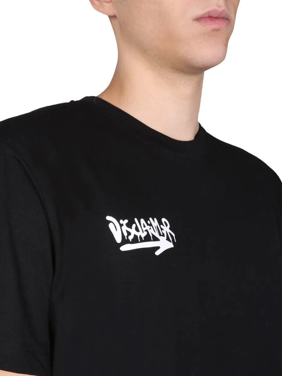 Disclaimer Logo Print Crewneck T-Shirt